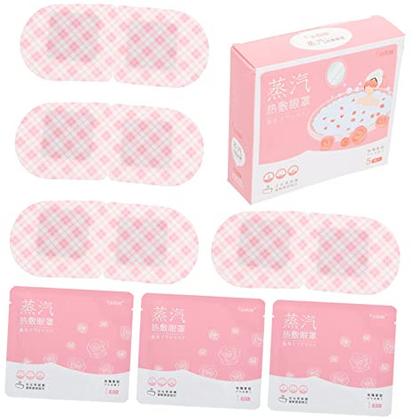 GOOHOCHY 5pcs Hot Eye Mask Steam Heating Sleep Aid for Travel Relieving Fatigue and Relaxing Eyes for Sleeping