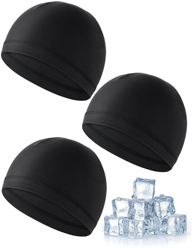 Becellen 3 Stück Kinder Sportmütze, Sommer Eisseide Fahrradmütze Unisex Kleine Beanie Atmungsaktiv Dünne Fußball Mütze Sommer Weiche Babymütze für 3-8 Jahre Jungen Mädchen