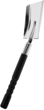 HOUDERCO Pelle à Cendres en Acier Inoxydable Épais Pelle pour Cheminée et Poêle à Bois Outil Multifonction pour Barbecue et Jardinage Poignée Ergonomique Ramasse-Charbon et Nettoyage