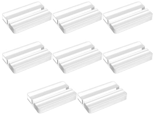Toyvian Présentoirs de Cartes Acryliques Transparents 8 Pièces, Support de Bureau Stable pour Cartes de Visite et Numéros de Table, Porte-Cartes Polyvalent pour Événements, Mariages