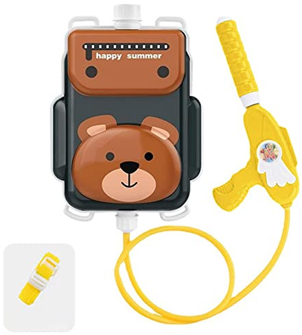 AZIDWERYQ Pistolet à Eau pour Enfants, Sac à Dos, Jouets avec réservoir de 1300ML, Pistolet Eau pour Enfants, Plage, Piscine, Bown Bear