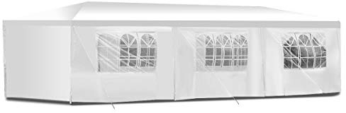Carpa de fiesta blanca / Gazebo para ferias y mercados 3x9 impermeable