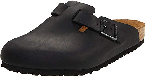 Birkenstock Boston Unisex Wildleder-Clogs, Schwarz, 43 EU
