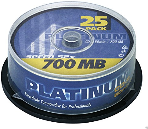 PLATINUM CD-R 700MB 52x, 25er Cakebox 102565