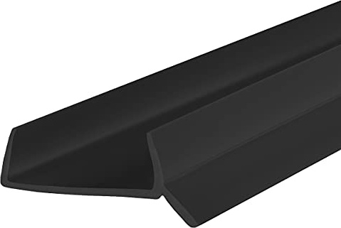 STEIGNER Küchenleiste Abdichtungsprofil für Küchensockel 15mm / 16mm / 17mm, 1,5m Dichtprofil SCHWARZ