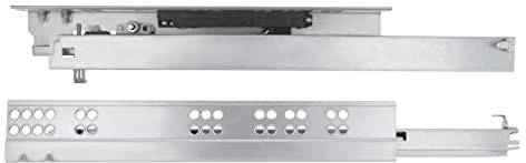 Amig - Lot de 2 glissières coulissantes mod.45 en acier zingué pour meuble, commode ou armoire | Extraction totale, fermeture automatique et ouverture par pression | Résistance : 25 kg/paire |