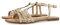GIOSEPPO Damen Icarai Sandale, Gold, 39 EU