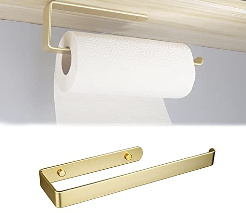 ysister Adhésif Porte-Serviettes sans Perçage Serviette Barre pour Salle De Bains Ou Cuisine 31,5cm,Porte-Serviettes De Salle De Bains, Porte-Serviettes en Aluminium Doré