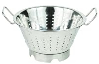 LOUIS TELLIER - Escurridor cónico con pie - 2 asas - acero inoxidable - 24 cm