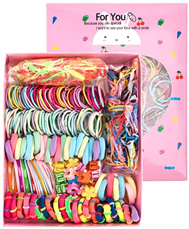 Élastiques à Cheveux pour Enfants, Mini Bandes Chouchous Coloré pour Bébé Filles, Pinces à Cheveux, Porte-queue Accessoires, Barrettes à Pression Clips Pinces pour Tout-Petits Coiffure (780 PCS)
