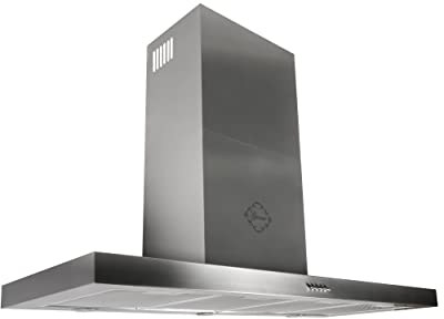 GURARI Hotte murale GCH F 118 12 IS N, hotte aspirante 120 cm, 1000 m³/h, 3 niveaux, acier inoxydable