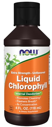 Now Supplements, Extra Strength Liquid Chlorophyll, Unflavored, Internal Deodorizer*, Promotes Clean