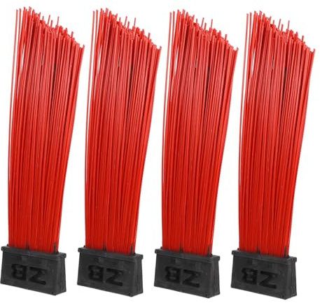 TOKIDNY 4pcs Heavy-duty Broom Head Assembly Wire Bristles for Outdoor Pavement Cleaning Portable Sanitation Brush for Efficient Dust Removal and Maintenance