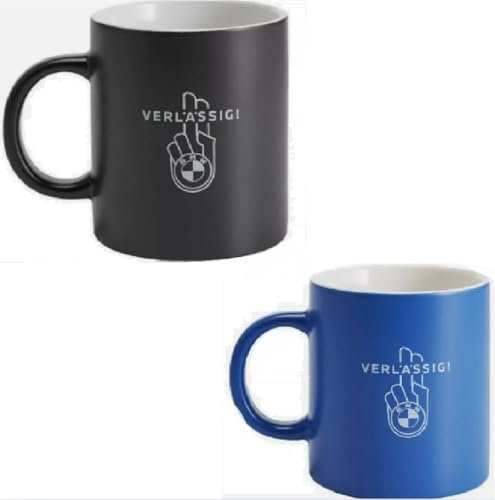 BMW Lot de 2 tasses à café en porcelaine de 300 ml - Style décontracté