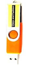 Chiavetta USB corpo in gomma colore arancione 16GB