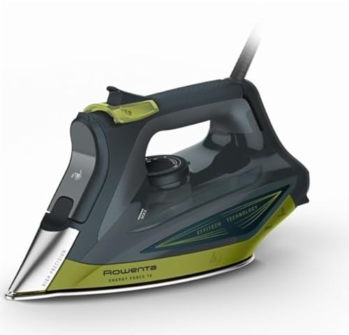 Rowenta Energy Force 70 Potente plancha de vapor de 200 g/min Ahorro de energía hasta un 50% de planchado vertical con tanque grande y punta de precisión DW7731
