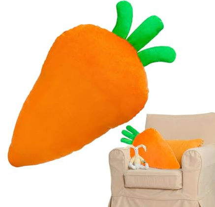 Wisylizv Cuscino di peluche carota, cuscino morbido con coccole, cuscino carota gigante, per, adolescenti, animali domestici, casa, letto, camera, divano, sedia, vacanza, Pasqua e sonno