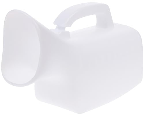 LALADEFIEE Botella de Orina de Gran Capacidad 1000 Ml, Urinario Femenino de Plástico Transparente Tapa para Uso Doméstico y Hospitalario, Adecuado para Mujeres en Viaje y Cama
