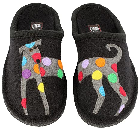 HAFLINGER AR Jack Doggy Wool Slipper Black EU 41