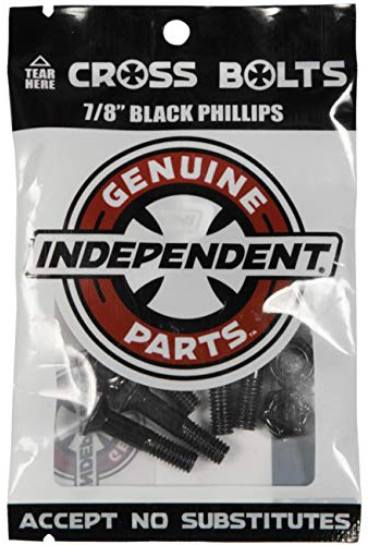 Independent Genuine Parts Cross Bolts Standard Phillips Skateboard Hardware (Black/Gold, 7/8)