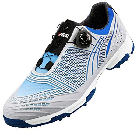 Chaussures de Golf Spike Imperméables pour Hommes avec Système de Dentelle