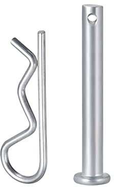 sourcing map 2x40mm Carbon Steel R Shaped Spring Cotter Clips Pins with 6x45mm Zinc Plated Single Hole Clevis Pins, Silver Tone, Pack of 40