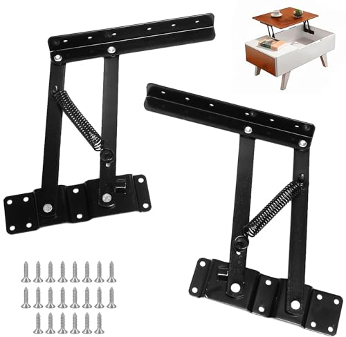 2 Pièces Ressorts pour Charnières de Meubles, Relevage Avec Ressort Charniere, Acier Laminé à Froid Charniere Relevable pour Table Basse, Table, Accessoire Lit Escamotable (2)