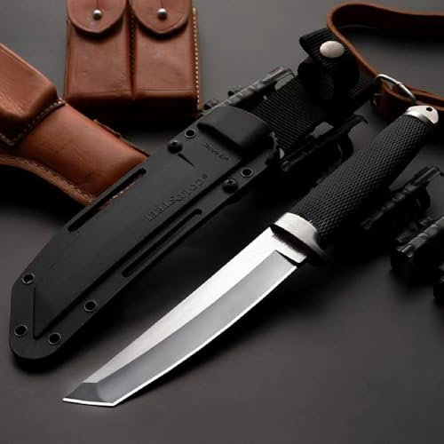 Generico TEERMA TR1 Forgiatura integrata fixed blade Coltello multiuso, Utilizzato principalmente per campeggio, caccia, pesca, esplorazione della giungla, escursionismo