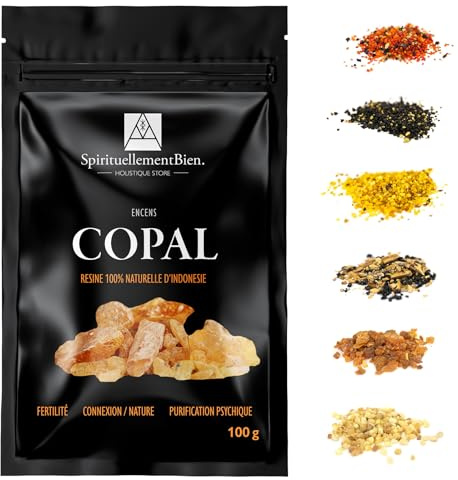 100 % naturlig 100 g ren kopalharts rökelse - äkta harts för rökning, rening, andlig lyft och skydd