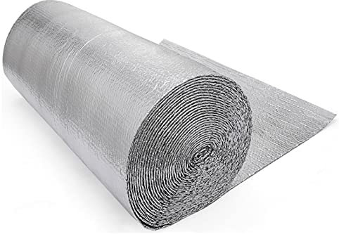 il radiatore riflette il mercurio, Isolamento Barriera al vapore for risparmiare energia e isolamento for radiatori a doppio strato in alluminio for l'uso in pareti, pavimenti e tetti(1X25M/3.28X82FT)