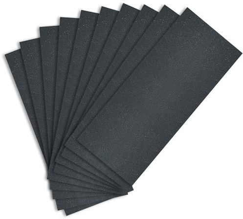 Sandphyrre Sandpaper Set, 10 Sheets 240 Grit coarse Sand Paper, Wet and Dry Sandpaper for Wood, Walls, Glass, Plastic and Car Paintwork Sanding, 9 x 3.6 Inches