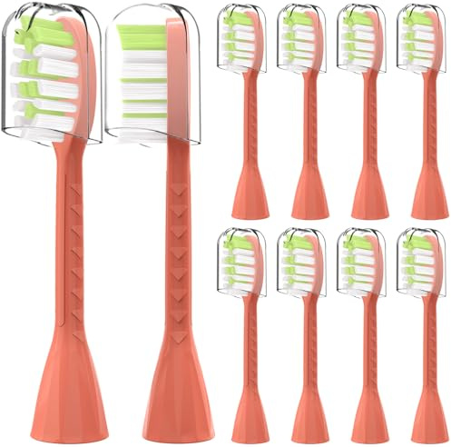 Compatibile con Philips One Series Sonicare lo spazzolino elettrico Testine di ricambio per Philips One HY1100 HY1200 BD100/AZ Series, Confezione da 10 (Miami Coral, M)