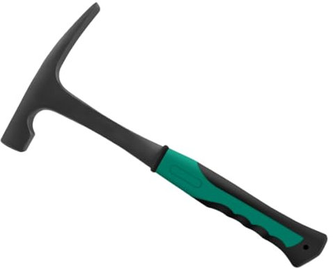 Martello per mattoni in acciaio resistente con impugnatura comoda curva e testa solida per forgiatura, adatto per muratura e costruzioni