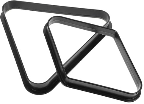WHAMVOX Set 2 Pezzi Triangolo Portapalle Da Biliardo in Plastica Resistente Finitura Fine Per Tavolo Da Snooker e Pool Club, Accessorio Per Sala Giochi Domestica e Comunitaria