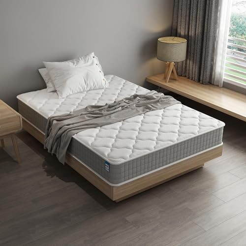 TEENO Materasso 120x190 cm, Alto 25 cm, Doppia Faccia, Materasso piazza e mezza ergonomico a 7 zone di media rigidità 120 x 190, Sollievo Pressione e Traspirante, Ipoallergenico e Antiacaro