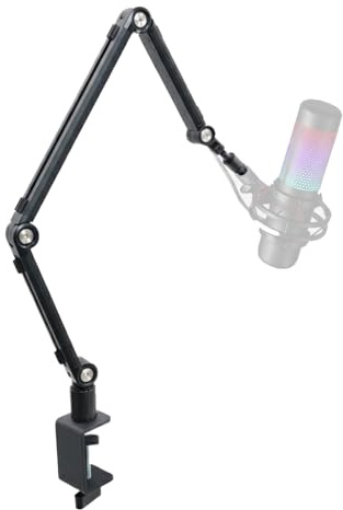 Niedriger Mikrofonarm – verstellbarer Mikrofonständer mit stabiler Schreibtischhalterung, faltbarer Mikrofonarm und professioneller Mikrofonständer für Podcast, Studio und Streaming (70 cm)