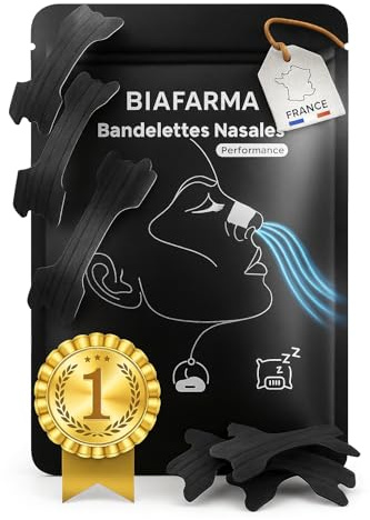 Biafarma® Bandelettes Nasales Sport Extra-Tenue premium – Respiration Optimale pendant l’Effort – Running, Fitness, Cross-Training – Résistantes à la Transpiration