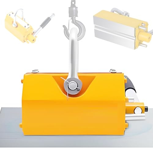 Heavy Duty Lift Magnet, 800/1320 lbs Lifting Capacity, Permanent Steel Magnetic Lifter for Hoist and Shop Crane