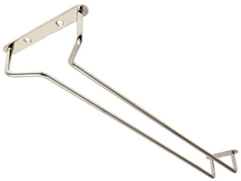 Beaumont - Soporte de cristal cromado de 40 cm para colgar, soporte de cristal, estante de cristal, estante para copas de vino, estante de cristal de champán