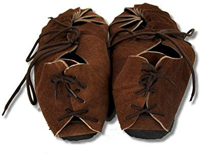 Leonardo Carbone Bundschuhe aus Veloursleder 39/braun