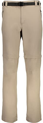 CMP Pantaloni Zip off Elasticizzati da Uomo, Corda, 46