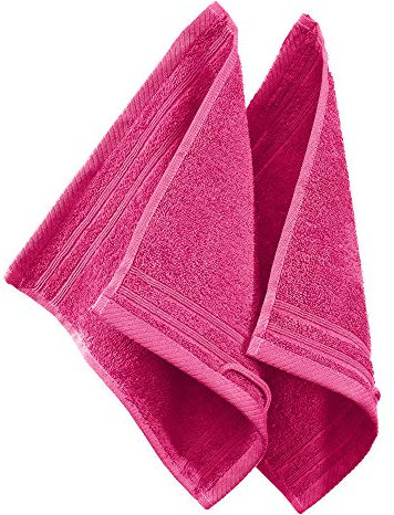 Erwin Müller Seiftuch Heidelberg 2er- Pack 100% Baumwolle pink Größe 30x30 cm - leichte Qualität, saugstark, schnelltrocknend, kompakt - ideal für Sport, Strand, Reisen (weitere Farben)