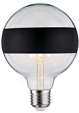 Paulmann 28682 LED Lampe Filament G125 6W Leuchtmittel Ringspiegel Schwarz matt 2700K Warmweiß dimmbar E27