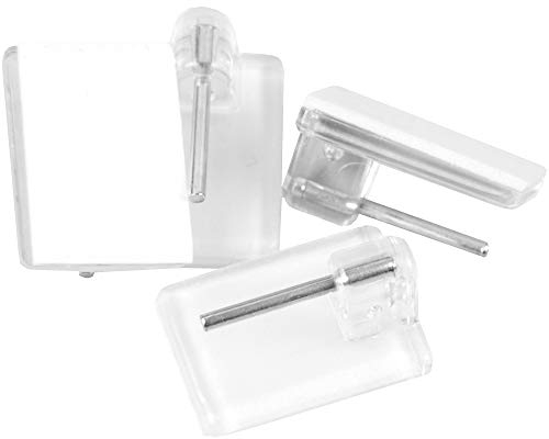 8 Stück Transparente selbstklebende Haken für Vitragestangen, Gardinenstangen, Vorhangstangen, Bistrostangen