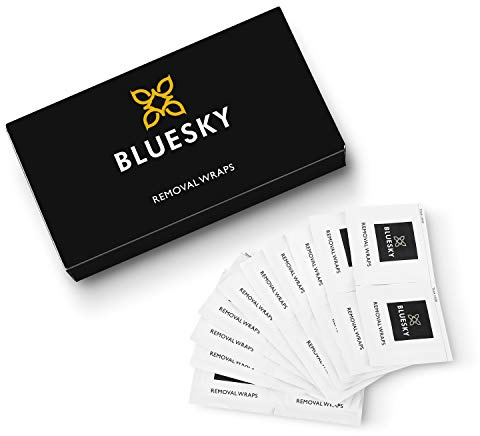 Bluesky Gel Nail Polish Remover Wraps 100 Pack - Acetone Pre-Soaked Soak Off Pads for UV LED Gel & Acrylic Nails