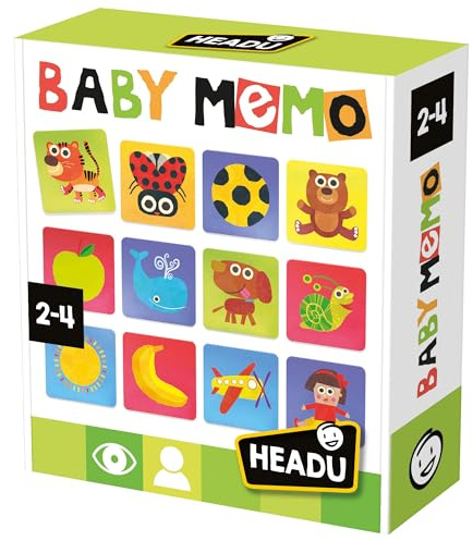 HEADU - Tactile Baby Memo Il Mio Primo Gioco Di Memoria | Gioco Educativo Per Bambini 2-4 Anni, Idea Regalo Compleanno Natale Pasqua, Giochi didattici per Bambini Piccoli, Made In Italy
