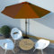 YITHOPI Halbschirm 300x150x253cm (L x B x H) Halb-Sonnenschirm Balkonschirm Kurbelschirm Schirm Halbrund Stahl, Mit Lüftung und Kurbelsystem,Terrakotta