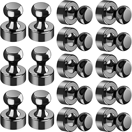 16Pcs Refrigerator Magnets, Magnetic Push Pins, Strong Fridge magnets, Magnetic Thumb Tacks, Whiteboard Magnets, Neodymium Magnets Push Pins-12 x 16 mm.