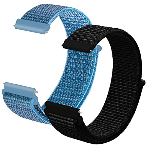 NewJourney 2Pack Kompatibel mit Anio 5 Armband Ersatz, 20mm Kinder SmartWatch Band Ersatz,Nicht kompatibel mit anio 6 und Xplora X6 (Blau+Schwarz)