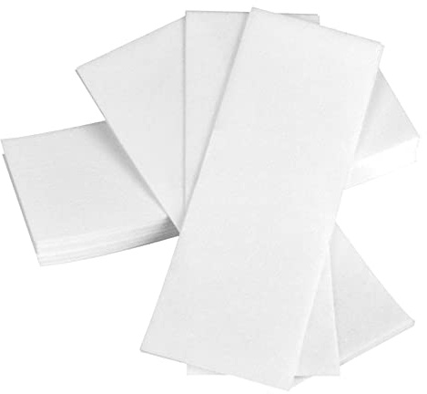100 Pcs Professional Paper Wax Strips, Non-Woven Waxing Strips for Legs, Face,Eyebrow, Body (100)